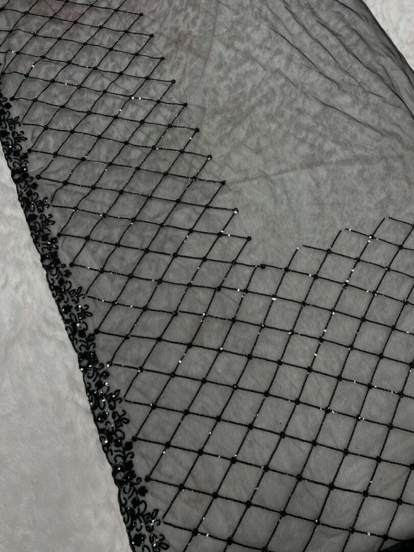 Designer Black Saree