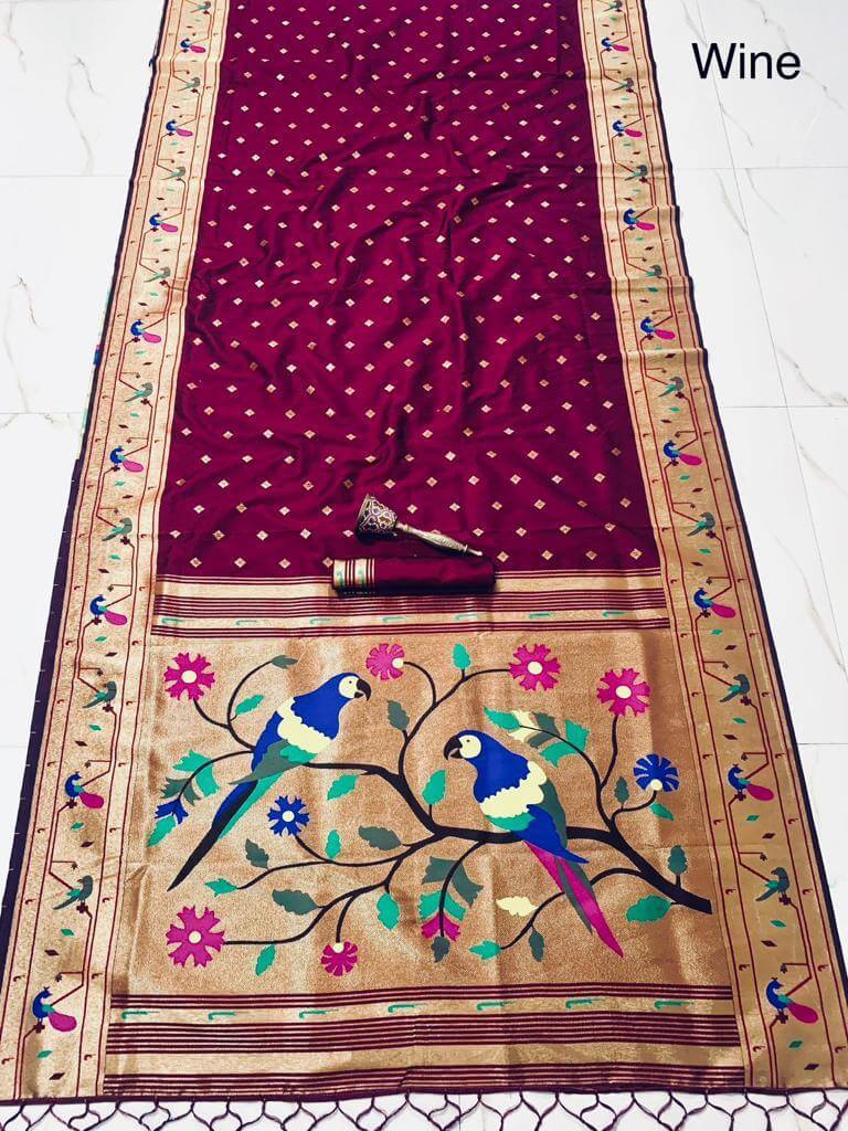 Pethani Silk Dark Red